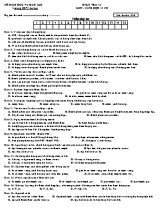 Đề kiểm tra 15 phút học kì I môn Sinh học Lớp 11 lần 1 (Ban nâng cao) - Mã đề 358 - Trường THPT Lê Lợi